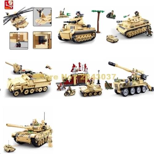 Military World War Ii Ww2 Panzer Tank Motorcycle K18 Cannon Artillery Half-track Vehicle Building Blocks Toy