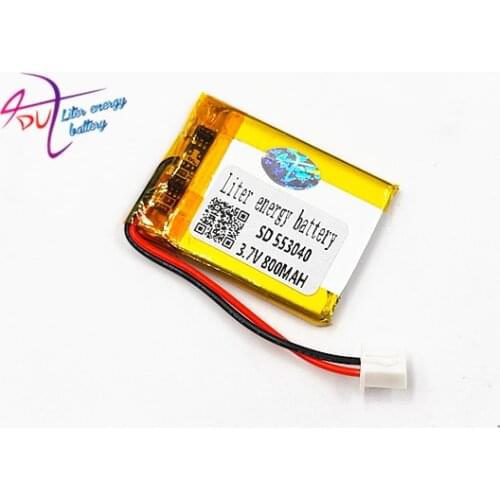 XH2.54 553040 3.7V 800mAh 603040 Lithium Polymer LiPo Rechargeable Battery For Mp3 Mp4 Mp5