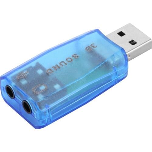 1 Pc 3D Audio Card Usb 1.1 Mic/Speaker Adapter Surround Sound 7.1 Ch Voor Laptop Notebook