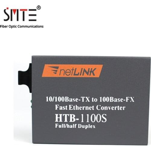 1PC netLINK HTB-1100S-25KM Media Converter Single-Mode Duplex WDM Dual Fiber SC 10/100Mbps Transceiver