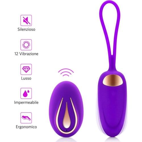 12 Speed Modes Wireless Vibrating Love Egg, Remote Control Powerful Bullet Massager, USB Rechargeable Waterproof Adult Toys