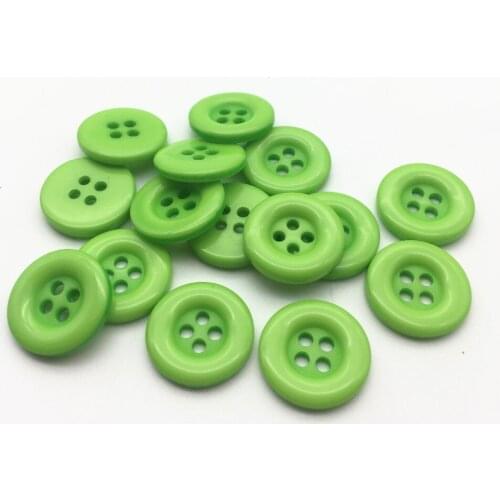 200pcs Green Resin Round 4 Holes Sewing Buttons Accessories Embellishments Cardmaking Scrapbooking