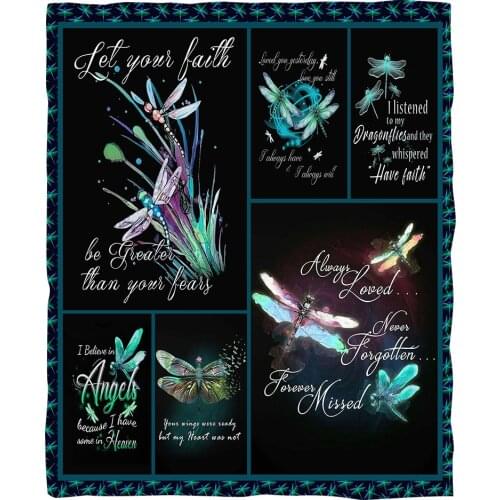 Dragonfly Psychedelic pattern funny Animal Blanket 3D full printed Wearable Blanket Adults/kids Fleece Blanket Drop Shipping 07