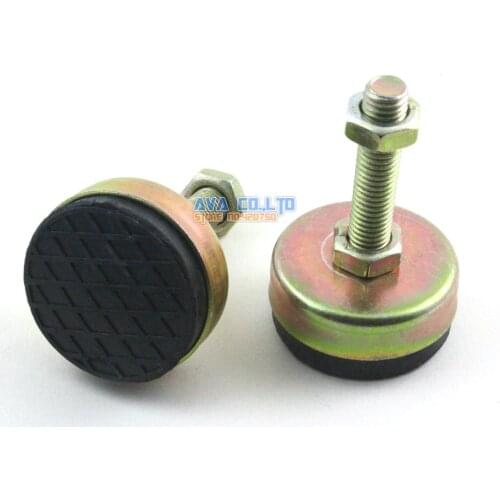 4 Pieces 54mm Base M12x60mm Adjustable Anti Slip Lathe Leg Furniture Leveling Feet Pad