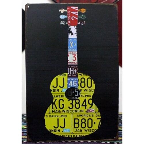 50pcs/lot Metal Sign shabby chic Creative GIFT guitar Vintage, Rustic, Metal, Tin Sign for the Garage/Man Cave N-208