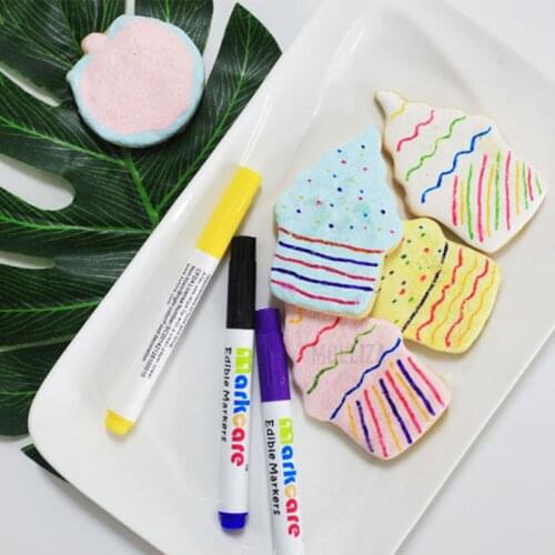 6 Colors DIY Edible Decorating Tool Bake Accessories Food Drawer Color Pencils Markers Cake Biscuit Cookie Painting Pigment Pen
