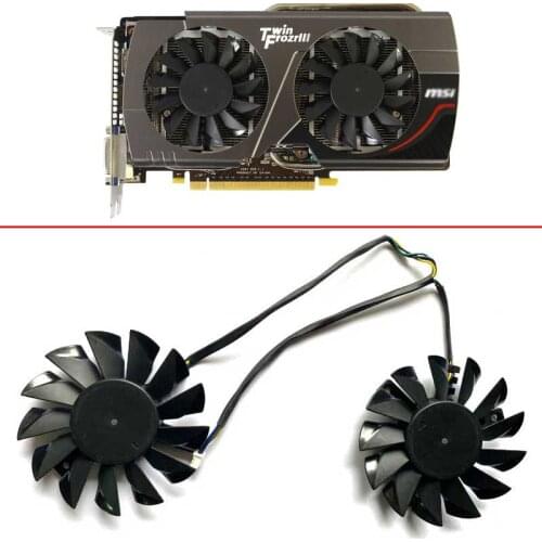 75MM 4PIN For MSI N660 Hawk N650 Power Edition R6950 N650Ti Hawk 2G Cooling Fans PLD08010S12HH PLD08010B12HH GPU Graphics card