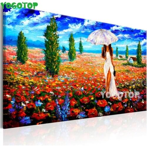 Diamond embroidery sale Women Umbrella picture,5d diamond painting flower sea full,diamond rhinestone romantic decoration YY4974