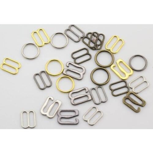 Free shipping 100 pcs / lot Silver/Gold/bra rings sliders hooks 10mm/12mm/15mm