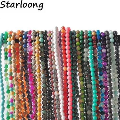 4/6/8/10/12mm Natural Lapis Lazuli Tiger Eye Amethysts Quartz Stipe Agate Gem Round Loose Strand Stone Beads for DIY Bracelt