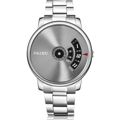 Famous Brand Paidu Watches Fashion Creative Men Watches Modern Watch Silver Stainless Steel Quartz Man clock reloj hombre 2020