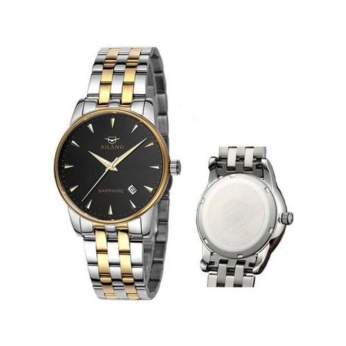 Brand AILANG British Men Elegant Business Statement Watches Quartz Calendar Dress Wristwatch Full Steel Analog Relojes 3ATM W014