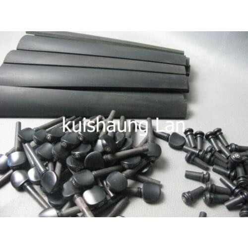 25pcs ebony violin fingerboards+endpins,100 violin pegs #6400