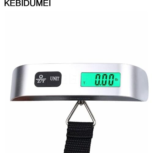 Digital Hanging Scales LCD Display Electronic Luggage Weight 50kg Hand Held Hook Belt Luggage Hanging Scale for Travaler 1pcs