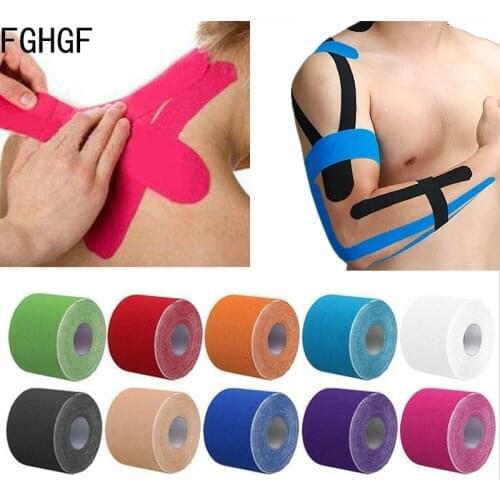 Elastic Cotton Roll Adhesive Tape Muscle Injury Support 5cm*5cm Sport Muscle Tape Bandage Care Kinesiology Tape Sports Knee Pads