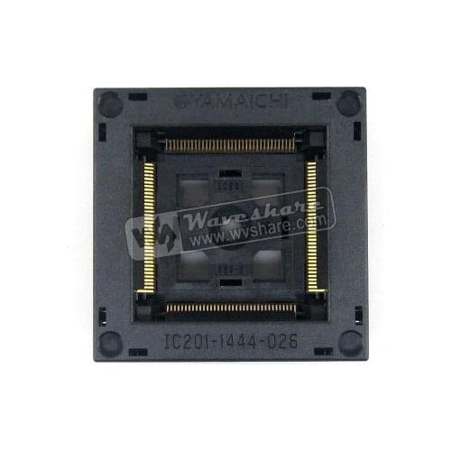 IC201-1444-026 Yamaichi IC Test & Burn-in Socket for QFP144/TQFP144/FQFP144/PQFP144 package 0.5 mm Pitch