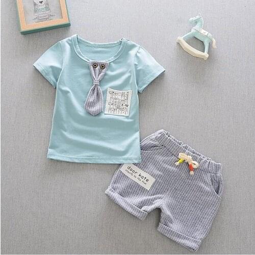 2019 Summer Baby Boys Clothes Kids Tracksuits Sport Suit For A Boy T-shirt + Short Pants 2pcs Outfits Sets Children Clothing Set