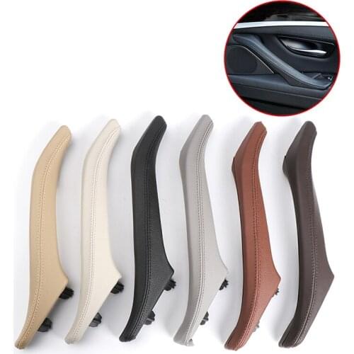LHD RHD PU Leather Car Interior Door Handle Inner Panel Pull Trim For BMW 5 Series F10 F11 F18 2010-2017 Car Accessories