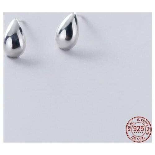 LKO 925 Sterling Silver Water Drop Stud Earrings For Women OL Daily Party Elegant Fine Jewelry 2021 Trend Accessories Bijoux