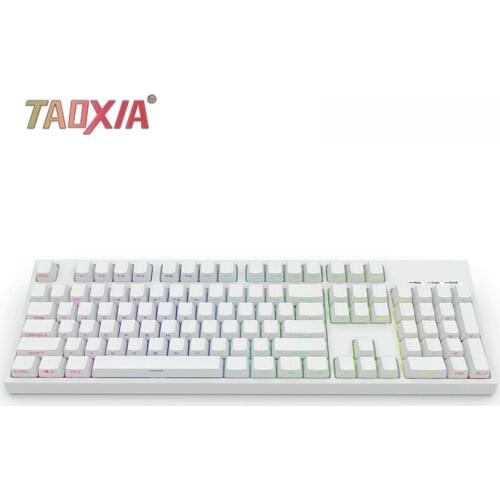 Mechanical Keyboard Cap Side-engraved Transparent PBT104 Key Cap 87 Backlight Compatible Cherry MX8.0 Lower Lamp Position Caps