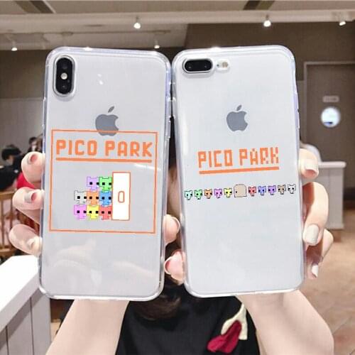Pico park picopark game cute Phone Case For iphone 5 5s se 2 6 6s 7 8 12 mini plus X XS XR 11 PRO MAX transparent trend bumper