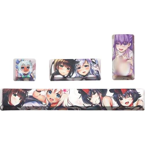 DIY cartoon four key cap 6.25 U space ESC enter key OEM height five side thermal sublimation