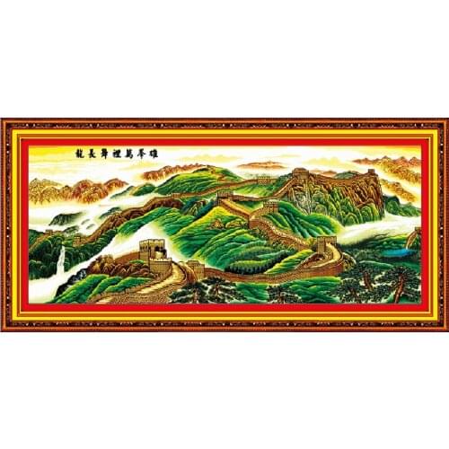 Great wall (new edition) cross stitch kit Chinese mountainpre-printed count hand embroidery DIY handmade needlework supplies bag