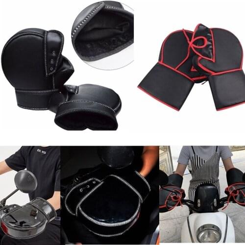 NEW Waterproof Motorcycle Gloves handlebar levers gloves Scooter Hand Bar Winter Gloves ATV Fur Mitts Motorbike Quad Bike