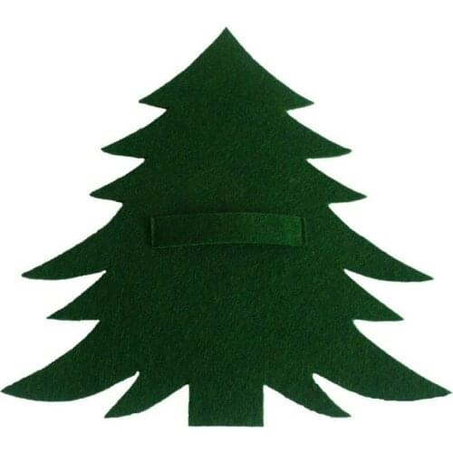 Christmas Tree Cutlery Bag Set Christmas Table Decoration Cutlery Bag Durable for Christmas _WK