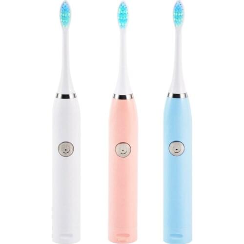 Electric Battery Toothbrush Sonic Tooth Brush Waterproof Battery Powered Toothbrush Handle With 2pcs Replace Toothbrush Heads