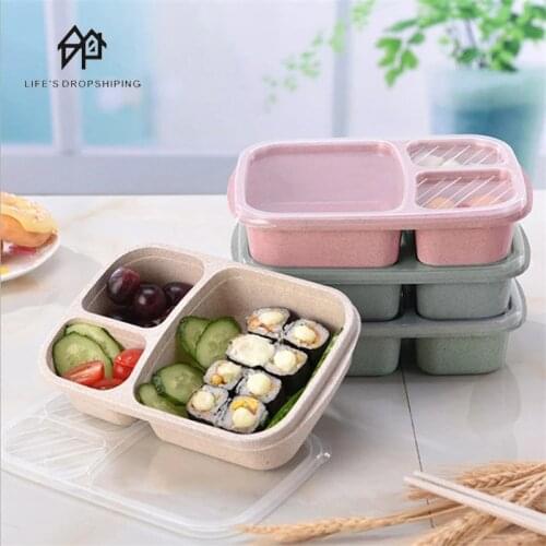 Silicone Collapsible Lunch Box Food Storage Container Bento Microwavable Portable Picnic Camping Rectangle Outdoor Box