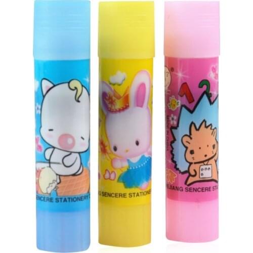 Cute Cartoon Solid Glue Stick 13g Small Glue Stick High Viscosity Stick Paper Sticker Student Handmade Stationery Office Supply