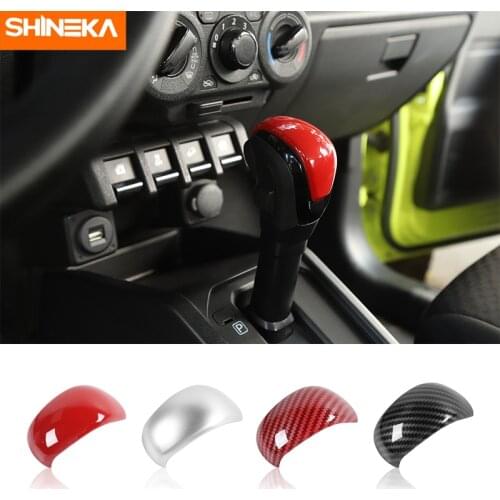 SHINEKA Interior Mouldings For Suzuki Jimny Car Gear Shift Knob Head Decoration Cover Sticker For Suzuki Jimny 2019+ Car Styling