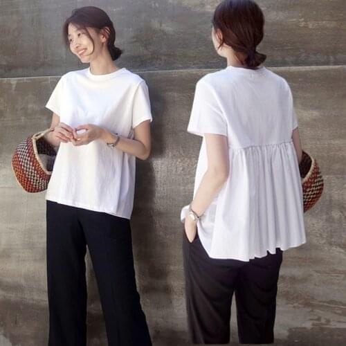 T-shirt Womens Short Sleeve 2021 Korean Style Summer Loose Leisure All-Matching Puffy Top Doll Shirt Fashion