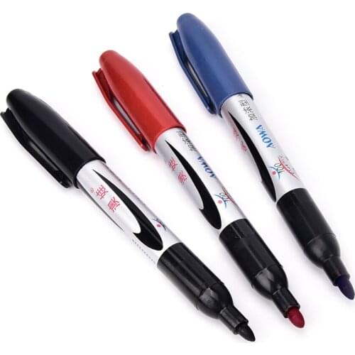 1PC 3 Colors Fineliner Pens Single Head Marker Pen Water Based Assorted Ink Arts Drawing For Children Graffiti Hook Fiber Pen