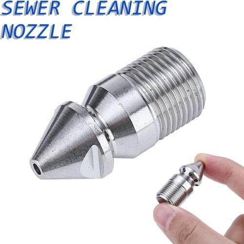 1pc Pressure Washer Drain Ram Sewer Rotary Cleaning Nozzle 9 Jet 3/8" Male 4.5MM For Pipe Dredge Mayitr
