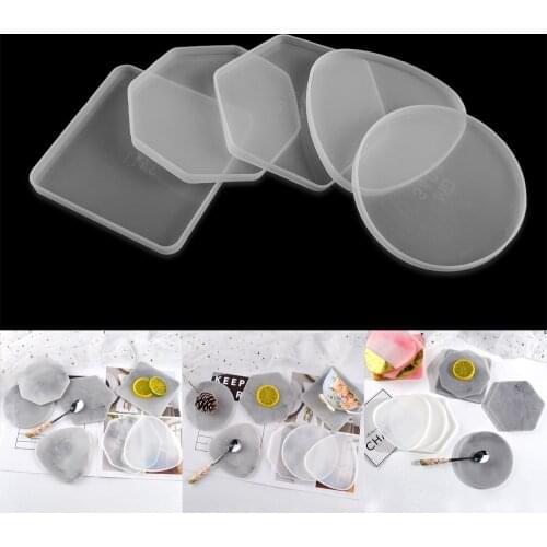 1Pcs Irregular Coaster Resin Silicone Mold Casting Molds For Making Wine Glass Coffee Coaster Tray Crafts Jewelry Tools