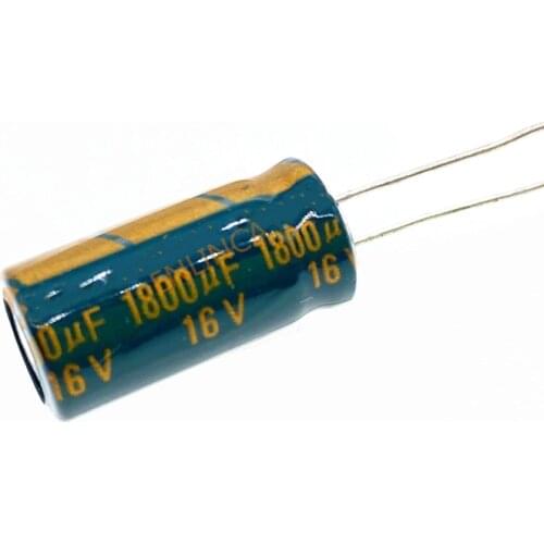 20pcs/lot 1800uf16V Low ESR/Impedance High Frequency Aluminum Electrolytic Capacitor Size 10*20 16V 1800uf 20