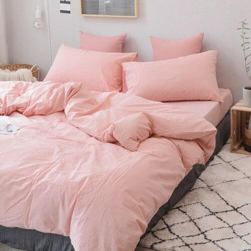 100% cotton Wash cotton 3pcs duvet cover sets(1pcs duvet cover+2pcs pillowcase) 3pcs bedding sets Osyter color