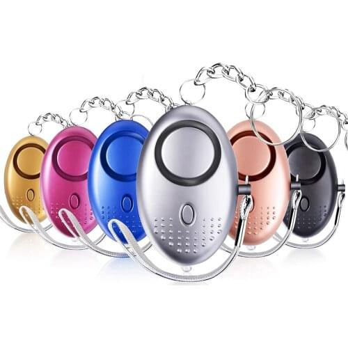 5-1pcs 130db Self Defense Alarm Anti-wolf Lamp Personal Alarm With LED Light for Women Children Elderly Scream Loud Keychain