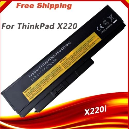 Laptop Battery 0A36282 42T4875 ASM 42T4862 FRU 42T4861 42T4861 42T4863 42T4865 42Y4864 42Y4874 For Lenovo For ThinkPad X220