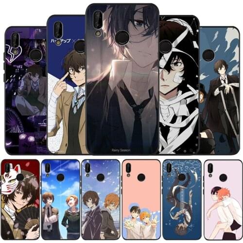 Black TPU Soft Phone Case bungou stray dogs Dazai Osamu For Huawei 40 30 20 10 9 Lite Pro P smart 2019 Y6 Y6 Prime2019 Y9 2018