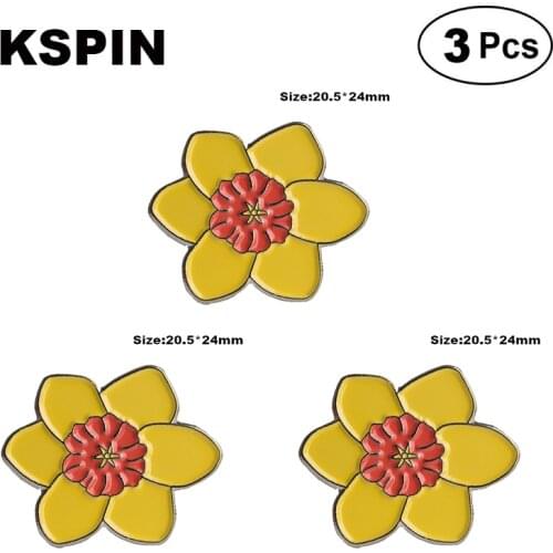 Daffodil Lapel Pin Brooches Pins Flag badge Brooch Badges