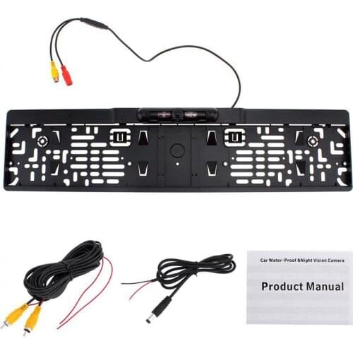 Hot sale Car EU License Plate Frame Rear View Reverse Backup Parking Night Vision Camera