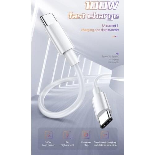 HOCO 100W USB C To USB Type C Cable 5A 100W PD Fast Charging for Macbook iPad Support Quick Charge For Samsung S20 Xiaomi 10 Pro