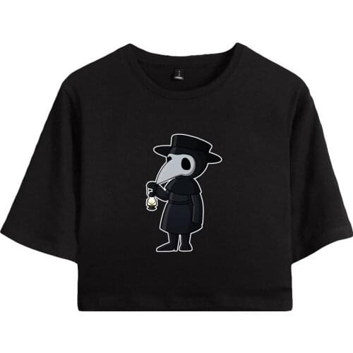 Kawaii Plague Doctor Summer Printed Comfortable Women Short Sleeve Loose All-match Casual Street Harajuku Sexy Girl T-shirts Top