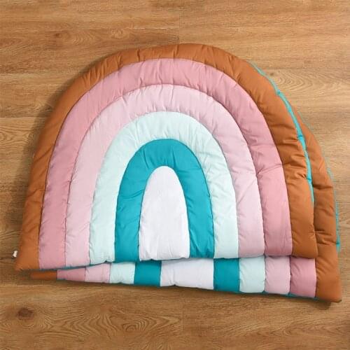 Creative Rainbow Baby Play Mat Floor Crawling Rug Children Kids Playmat Pad Carpet Newborn Infants Nursery Room Decorations