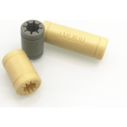 Solid Polymer LM8UU Linear Bearings Bushing LM8LUU 8MM Prusa Mendel DIY CNC Motion LML8UU 8*15*45 mm