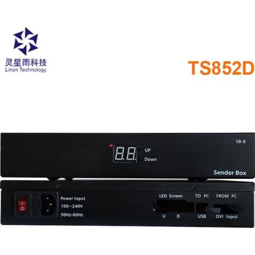 Linsn TS852D (TS852) LED External Sender box SB-8 for installing TS852D TS852 TS851 Support TS802D TS802 TS801