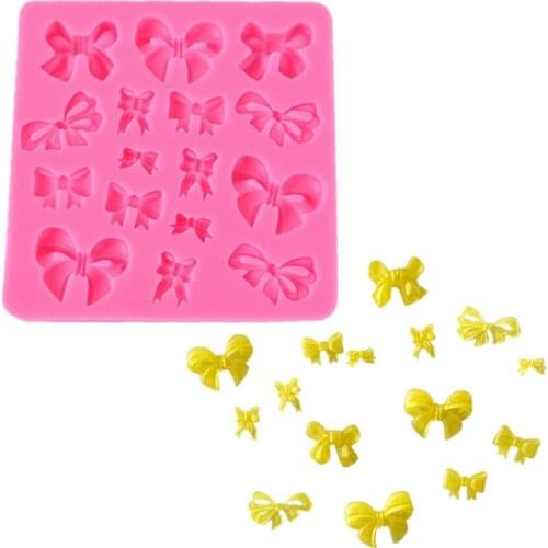 Many Kinds Of Bow Tie Shape Silicone Mold, 3D Silicone Cake Mold, Cartoon Figre/cake tools Soap Mold Cake Decoration C014